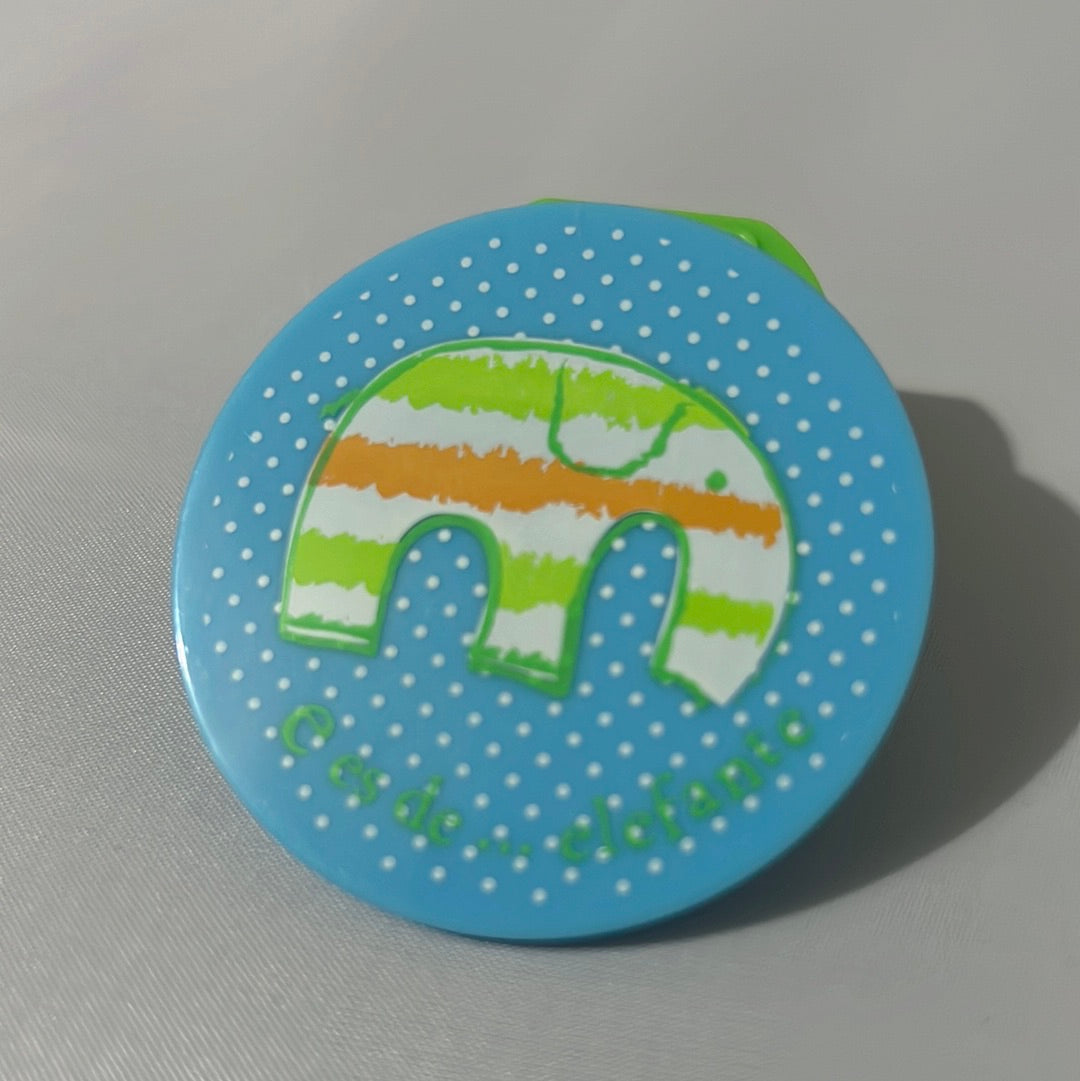 Blue Round Elephant Clip