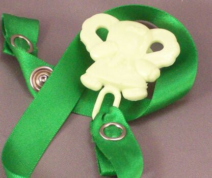 Green Elephant / Green Ribbon Dummy Clip