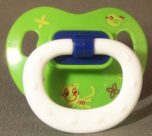 green with tiger decor ?NUK Style? Pacifier, Dummy, Soother, modified with nuk 4 or 5 teat