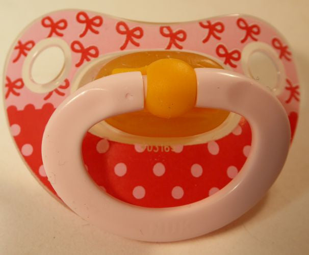 Pink Bows and Spots NUK Pacifier