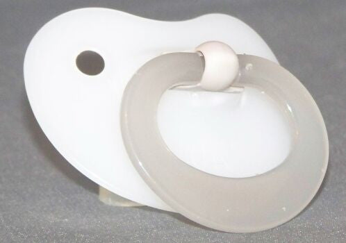 Translucent Gray Handle NUK 4/5 Adult Baby, Pacifier, Dummy, Soother.
