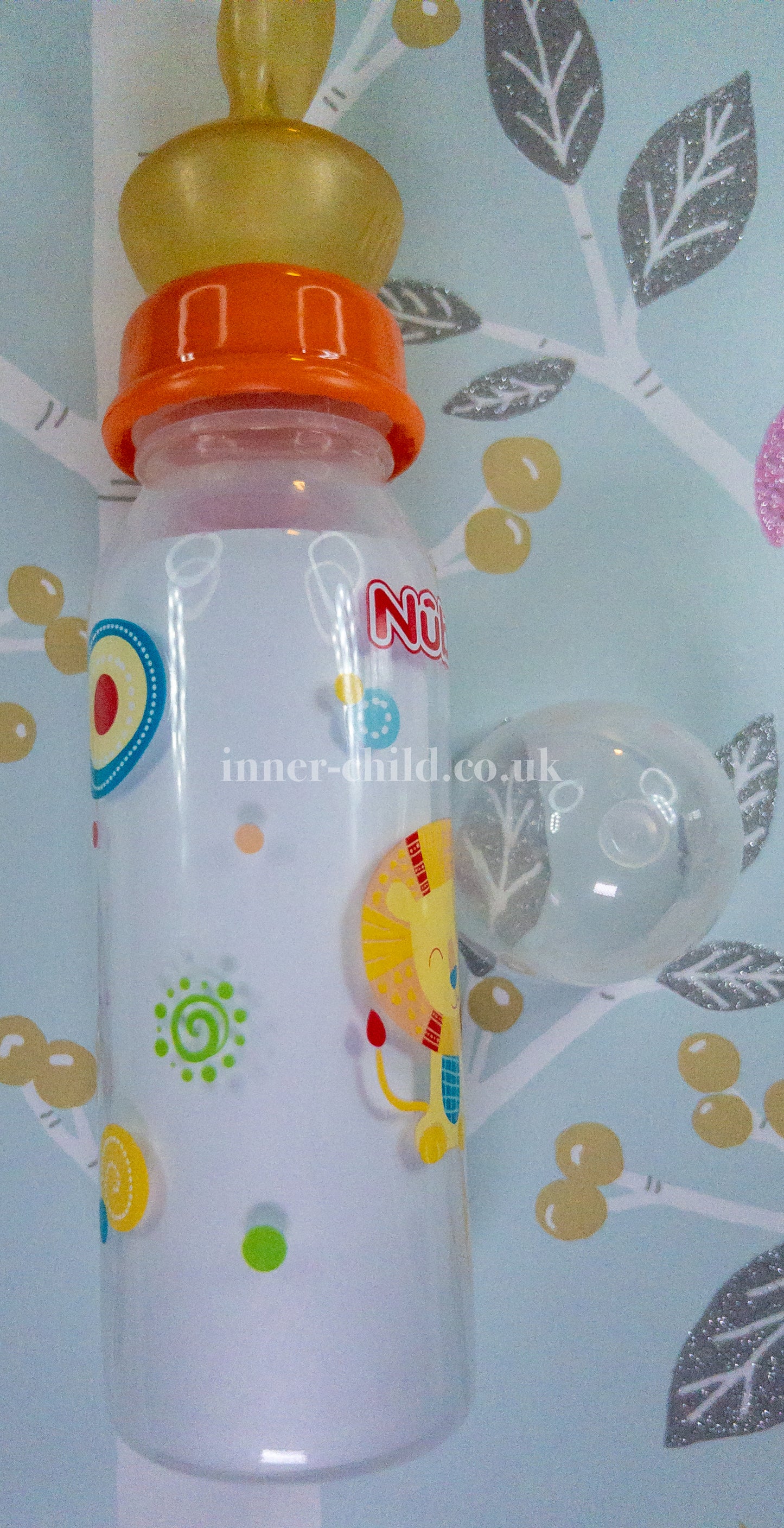 Happy Little Lion Orange Nuby Bottle