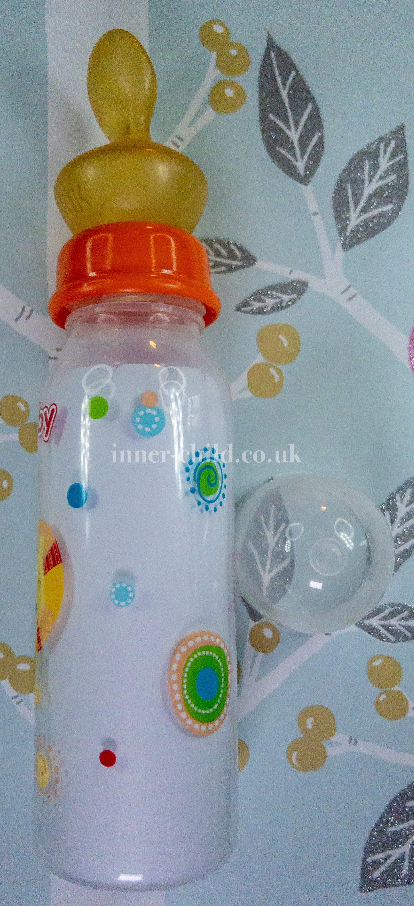 Happy Little Lion Orange Nuby Bottle