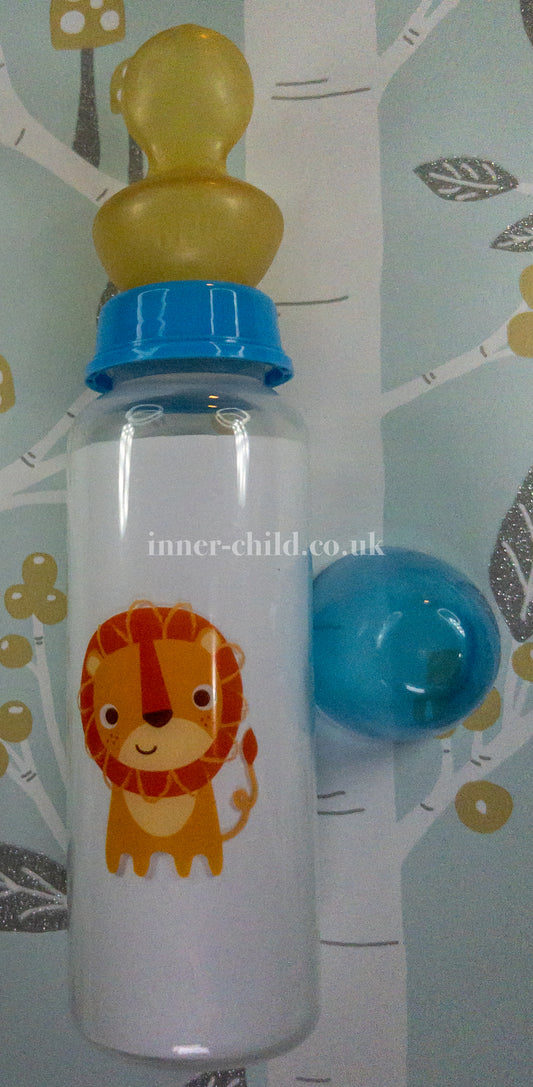 Happy Little Lion Blue Bottle