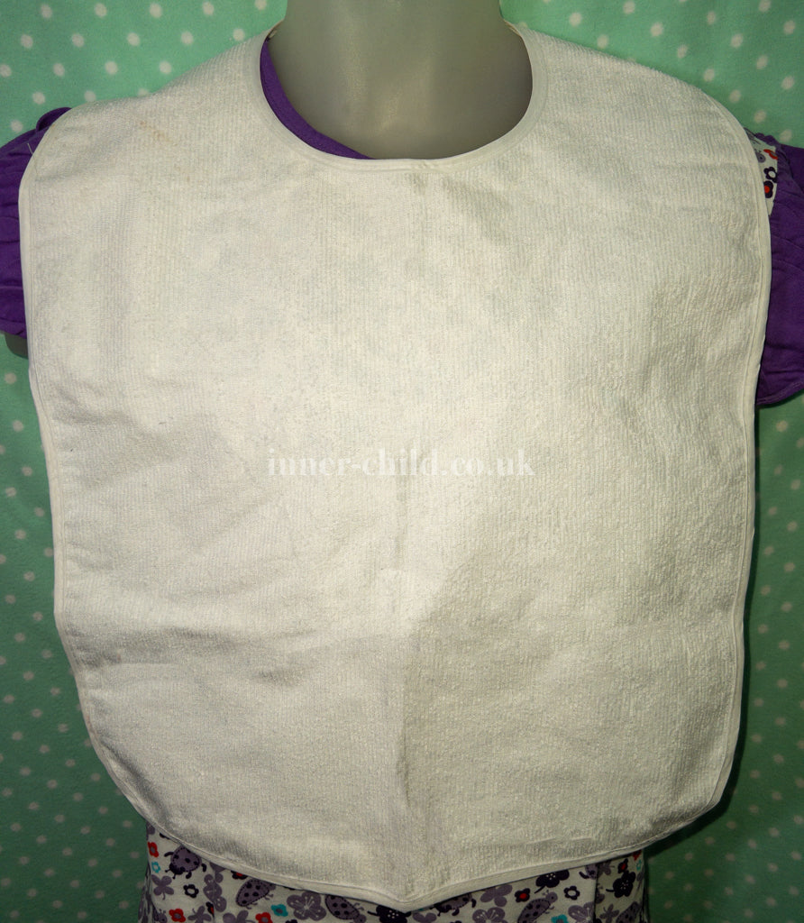 White Velcro Adult Bib