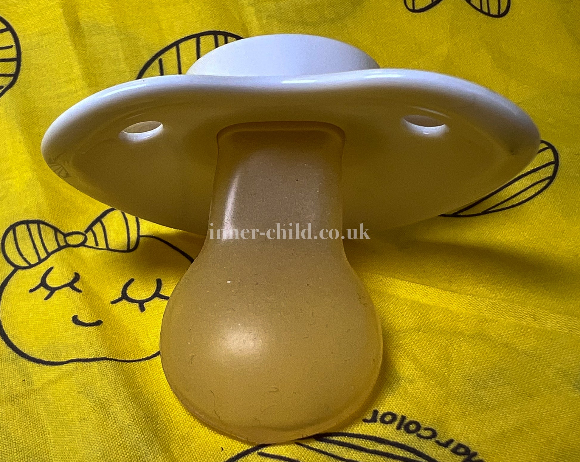 White Large Shield Pacifier – Inner Child