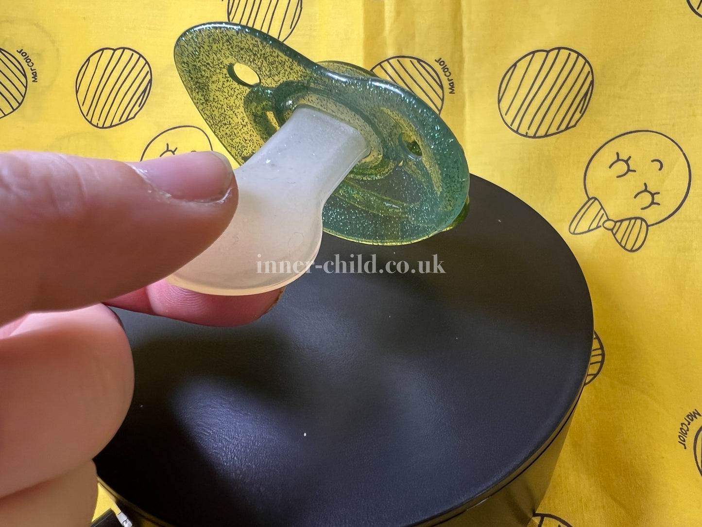 Transparent Green Sparkly Pacifier